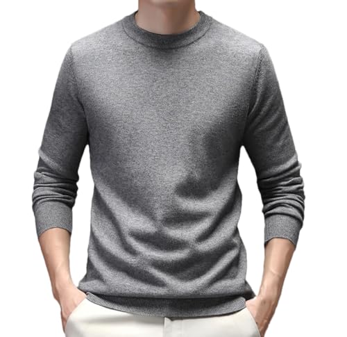 Men's Casual O-Neck Long Sleeve Loose Sweater Vintageknit Sweater Top
