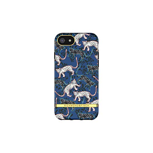 RICHMOND & FINCH Ontworpen voor iPhone 6 / 6s / 7/8 / SE 2 Hoesje, Blauwe Luipaard Hoesje, Schokbestendig, Beschermhoes