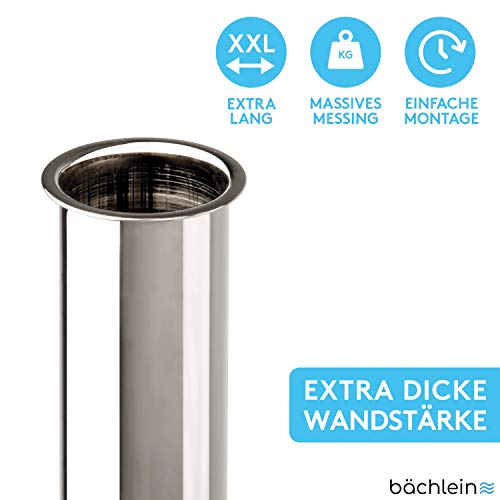 Bächlein Universal Siphon Tauchrohr Extra-Lang 400mm (Chrom) - Auch als Wandrohr nutzbar