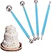 DPIST Fondant Tools Metal Ball Fondant Cake Decorating Sugarcraft Gumpaste Flower Modelling Mold 4pcs