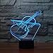 Produktbild 3D Geige Optical Illusions LED Lampen Tolle 7 Farbwechsel Berühren Tabelle Schreibtisch-Nacht Licht Mit USB-Kabel für Kinder Schlafzimmer Geburtstagsgeschenke Geschenk