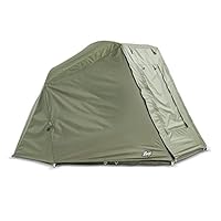 Lucx® Wiesel Schirmzelt + Überwurf Brolly incl. Winterskin Shelter with Overwrap Angelzelt + Skin Karpfenzelt 10.000mm Wassersäule Bivvy