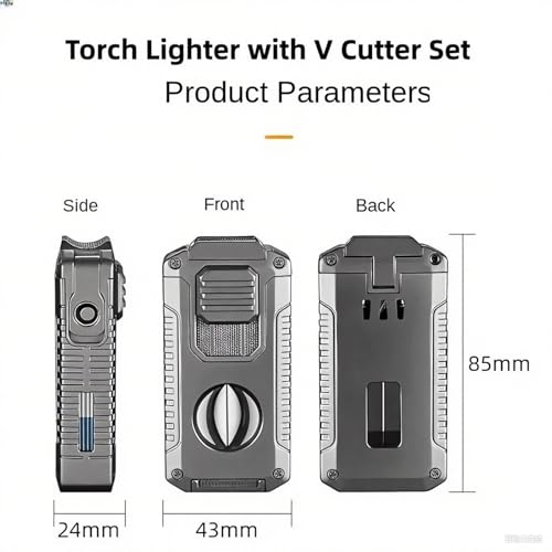 Encendedor Mechero Recargable Torch 5 en 1 Negro miniatura 4