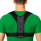PREMIUM-FUSION Back Brace Posture Corrector - Breathable Upper Back Brace - Back Straightener - Relieve Shoulder