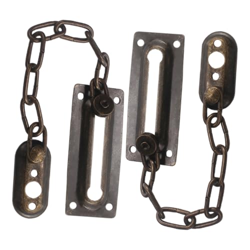 DOITOOL 2 piezas Cadena de Seguridad para Puerta Instalación Sencilla sin Herramientas Resistente y Duradera Compatible con Puertas y Ventanas Seguridad Antirrobo para Hogar y Hotel
