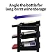 VASMIA Bamboo Wine Rack, Sturdy and Durable Wine Storage Cabinet Shelf, Wine Racks Countertop for Pantry,Kitchen,3-Tier 12 Bottles Wine Rack Black