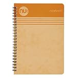 NU: Notebooks - Cloud Pastels Range - A5 Orange Notebook - Wirebound Notebook - 110 Pages
