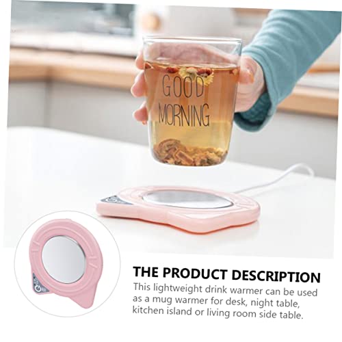LABRIMP 55degree Cat-Shaped USB Mug Warmer Electric Beverage Heater for Coffee Tea and More Portable Cup Coaster for Home Office and Travel