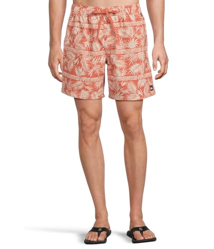 Quiksilver Helecho Garden Volley para hombre, Albaricoque, X-Large