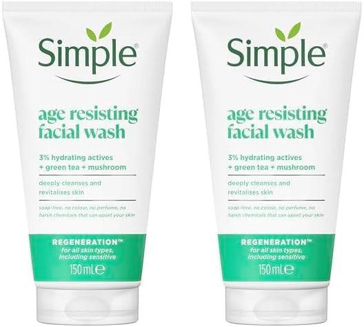 Regeneration Age Resisting with green tea and prebiotic Facial Wash cleanser for revived and revitalised skin 150 ml (Pack of 2)