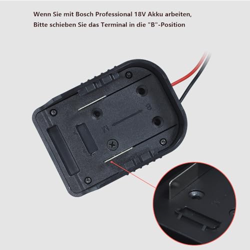 Akkuadapter Power Wheels Adapter für Makita 18V Auch für BL1820 BL1860 BL1850 Dock Power Connector Holder mit 14 Gauge Wire für Power Tool Akkus Montagerahmen