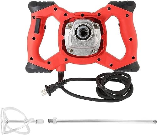 Mezcladora de cemento eléctrica de mano, máquina mezcladora de concreto de 2600 W, mezcladora de cemento eléctrica de mano, agitador de pintura portátil para mezclar alimentos, pintura al óleo, resi