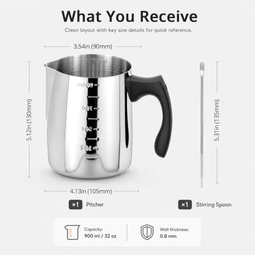 QWORK 32 oz Stainless Steel Pot