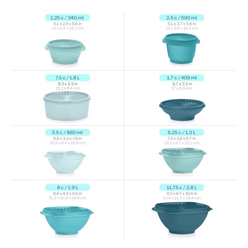 Image of Tupperware Heritage Collection, New 36 Piece Food Storage Container Set in Vintage Green, Dishwasher Safe and BPA Free (18 containers, 18 lids)