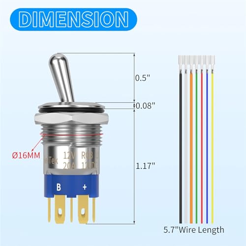 Interrupteur à bascule 12V pour réparer facilement vos circuits et boutons usés - 2