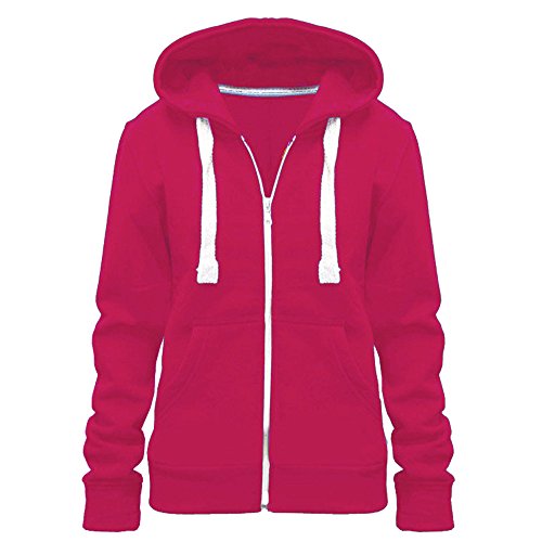 Sweatshirt grande taille fuchsia résistant au froid pour femme active