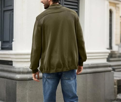 Men Casual Knit Cardigan Sweater V-Neck Classic Fit Spring Autumn Soft Top Lightweight Outerwear3