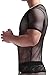 Manview Herren Shirt 1/2 Arm transparent schwarz Netzshirt (M)