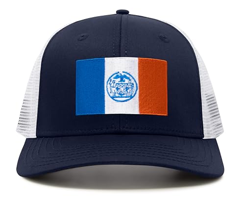 Image of International Tie City Hat for Men and Women, Adjustable Snapback Trucker Baseball Cap with Embroidered Patch