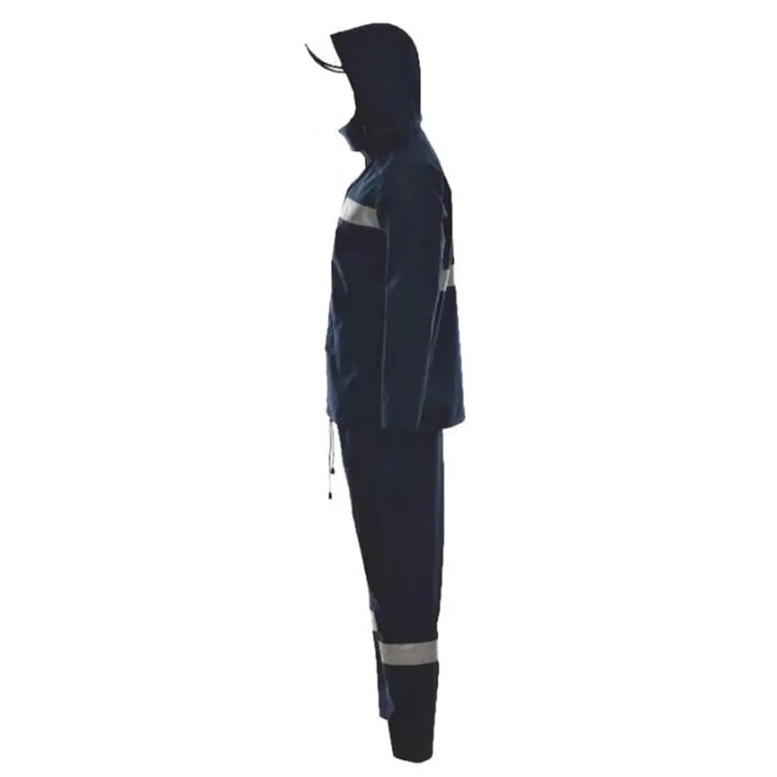 Conjunto de impermeable y pantalón reflectante ligero, ropa de seguridad abrigada de invierno for hombres y mujeres, chaqueta impermeable de alta visibilidad. chaleco reflectante