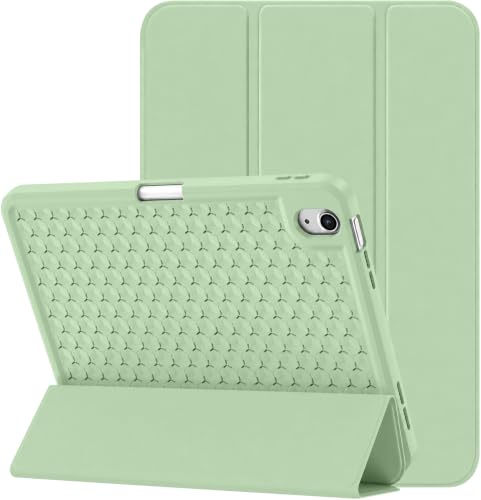 Image of ProElite Smart Flip Case Cover for Apple iPad (A16) 11th /10th Generation (2025 /2022) [with Pencil Holder] [Honey Comb Series] - Matcha Green