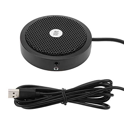 aqxreight Micrófono Omnidireccional USB Plug and Play para Conferencias Reuniones y Grabaciones Compatible con Diversas Plataformas de Comunicación y Uso en Escritorio
