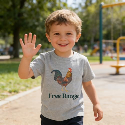 Image of Kids Short Sleeve Tees Toddler Crewneck T-Shirts Boys Girls Dino Raccoon Excavator Silly Goose Flower Girl Tops 2-7 Years