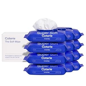 Coterie Baby Soft Wipe for Sensitive Skin, Hydrating Moisturizers and Emollients, Made with Cotton, Plant-Based & Plastic-Free Fibers, Hypoallergenic, Clean Gentle Baby Essentials, 12 Pack, 672 Count
