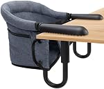 Hook On High Chair - Portable & Foldable for Babies 6-36 Months, Family & Travel Use with Carry Bag(Grey)