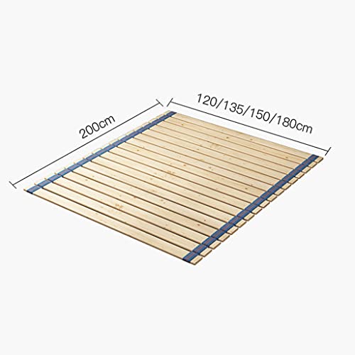 Solid Wood Bed Slats, Pine Wood Material Bed Board, Foldable Wooden Bed Board, Hardwood Bed Board For Lumbar Spine Protection, Sofa Plank Cushion (Size : 135Cm*200Cm) #TOP5