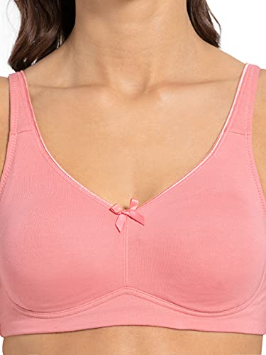 Image of Jockey FE41 Women Wirefree Non Padded Super Combed Cotton Elastane Stretch Full Coverage Everyday Bra with Concealed Shaper Panel