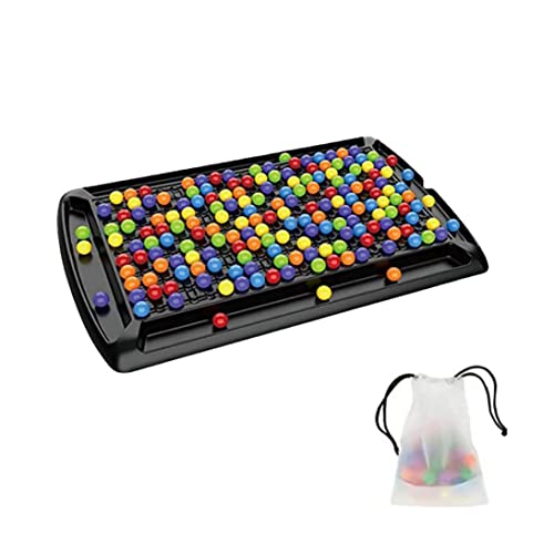 NOPEILVI Rainbow Perle Elimination Toys Fun Children Frühes Puzzlespielzeug tragbares Brettspiel Großartige Geschenke Rainbow Ball Elimination Spiel Interaktive Regenbogen Perlen Schachbrettspiel Cover