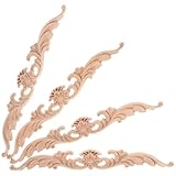 Appliques en bois non peintes : elles sont de facture, vous aurez un agréable toucher, décalcomanies sculptées sur bois