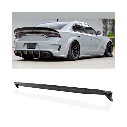 Autrix Rear Trunk Spoiler Wing Compatible with 2015-2023 Dodge Charger SE SXT GT RT Daytona ScatPack SRT Hellcat Widebody, Rear Spoiler Lip Redeye Style Highkick Gloss Black