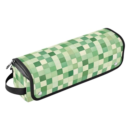 Green Marble Hair Tools Travel Bag Heat Resistant Mat para rizadores y planchas de pelo organizador portátil miniatura 1