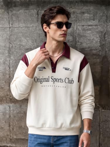 Rosegalette Rugby Shirts for Men Long Sleeve Polo Fleece Lined Sweatshirts - image 3