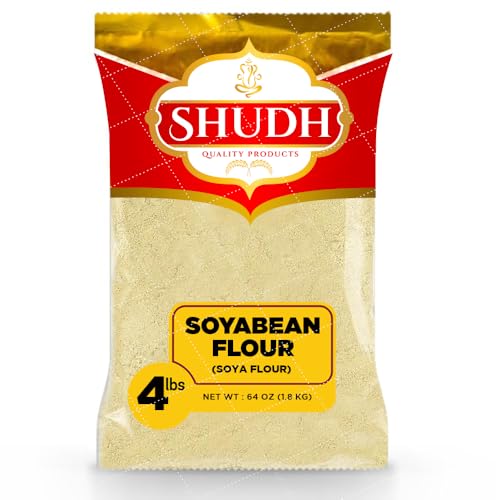 Shudh SOYABEAN FLOUR (SOYA FLOUR) 4 LB ~ All Natural | Vegan | Gluten Friendly | Non-GMO