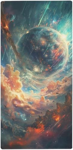 フェイスタオル 薄手 雄大な星空 タオル 吸水 速乾 ふわふわ 柔らか肌触り 太陽系宇宙 夢のような光景 フェイシャルタオル 洗顔タオル 大判 家庭用、ホテル、業務用、スポーツなどにも最適 四季通用 73x35cm