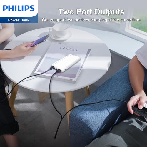 Batterie Externe PHILIPS Powerbak DLP1810NW 10000 mAh 2 Ports 5 Volts - vue 6