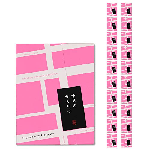 長崎心泉堂 プチギフト お菓子 いちごカステラ 個包装 20個 手提げ袋付き TK20x20