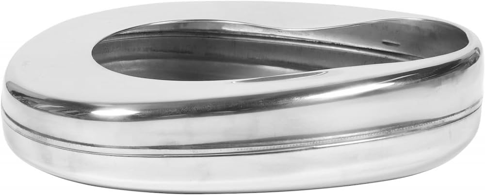 Jug Room Urinal Stainless Steel Bed Patient Bed pan bedridden Urinal for Women bedridden Elderly Bedpan Pan Bedpan: Bedpan Bed Potty Pan Portable Urine Container