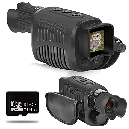 1080P HD monokularowy noktowizor na podczerwień 5x zoom cyfrowy teleskop myśliwski gogle odkryty dzień noc wykorzystanie w pełni ciemny 300m do biwakowania na świeżym powietrzu(ADD 64G)