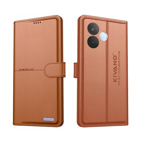 Image of Compatible with Oppo A5 Pro 5G Flip Cover | Leather Finish | Inside Pockets & Inbuilt Stand | Shockproof Wallet Style Magnetic Closure Back Cover Case