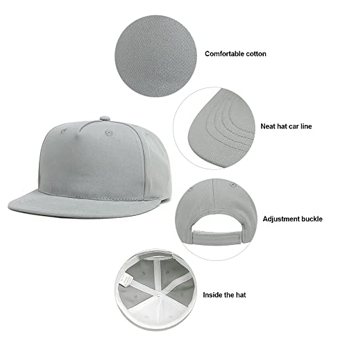 Lapi.zapi 2 Pack Toddler Baseball Hat For Boys Girls Snapback Cap Adjustable Cotton Dinosaur Hats Kids 1-5 Years (2-5 Years, 2Pack Black & Grey) #TOP1