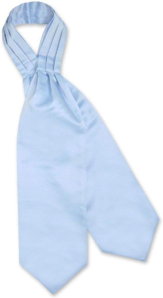 Vesuvio Napoli ASCOT Solid BABY BLUE Color Cravat Men's Neck Tie