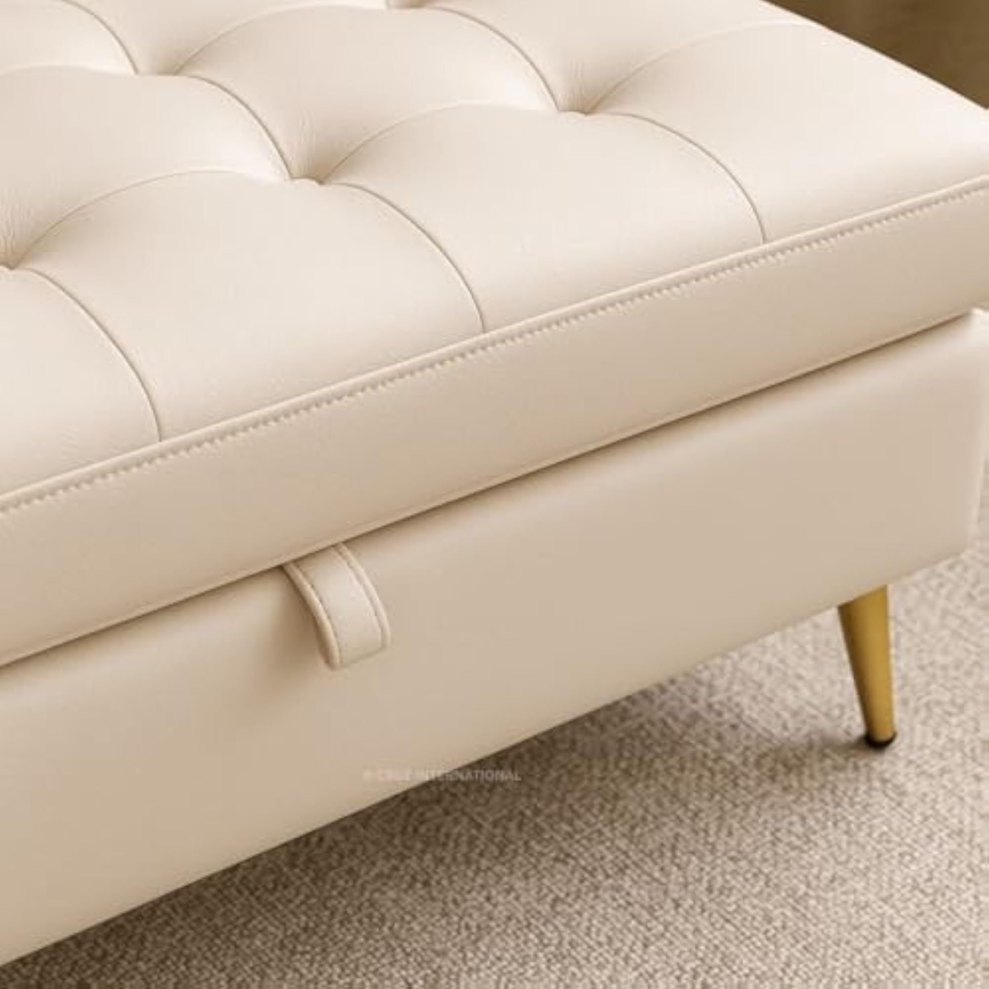 Ottoman Bench with Divided Storage, Organize Your Essentials with Ease