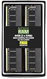 NEMIX RAM 64GB (2X32GB) DDR4 3200MHZ PC4-25600 2Rx8 1.2V CL22 288-PIN Non-ECC Unbuffered UDIMM Desktop PC Memory KIT