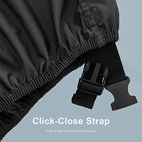 Tempera Outdoor Sectional Sofa Cover, Anti-Fading, Durable 2-Seater Deep Patio Loveseat Cover Waterproof, 58''Wx38''Dx31''H, Grey #TOP3