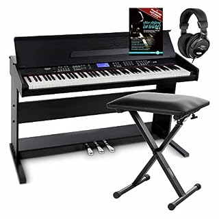 FunKey DP-88 II piano numérique noir set Economy banquette, casque et méthode d’apprentissage - Les Beatles, Paul McCartney, John Lennon, RIngo Starr, George Harrison