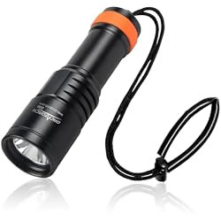 ORCATORCH D580 Compact Backup Dive Light, 530 Lumens Scuba Flashlight | 6° Narrow Beam, Twist Switch, IP68 Waterproof, 150m Depth Rating, 3 AAA Batteries Included, Ideal for Night & Safety Diving
